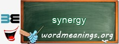 WordMeaning blackboard for synergy